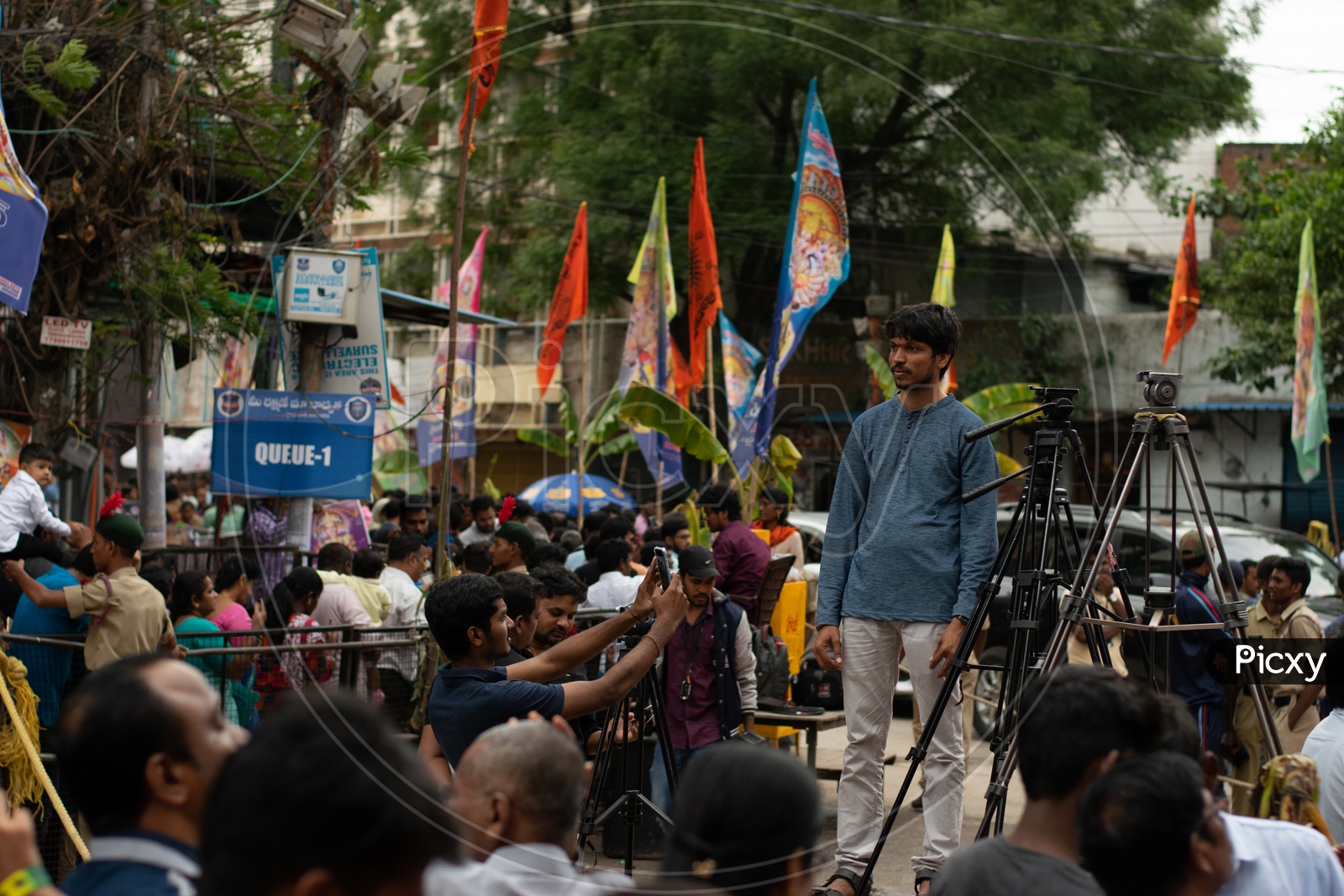 Journalists or Media Coverage at Khairatabad Ganesha Idol