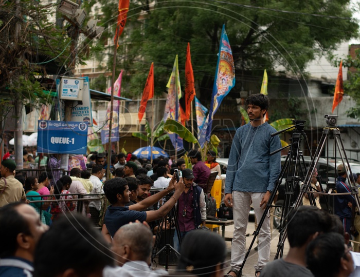 Journalists or Media Coverage at Khairatabad Ganesha Idol