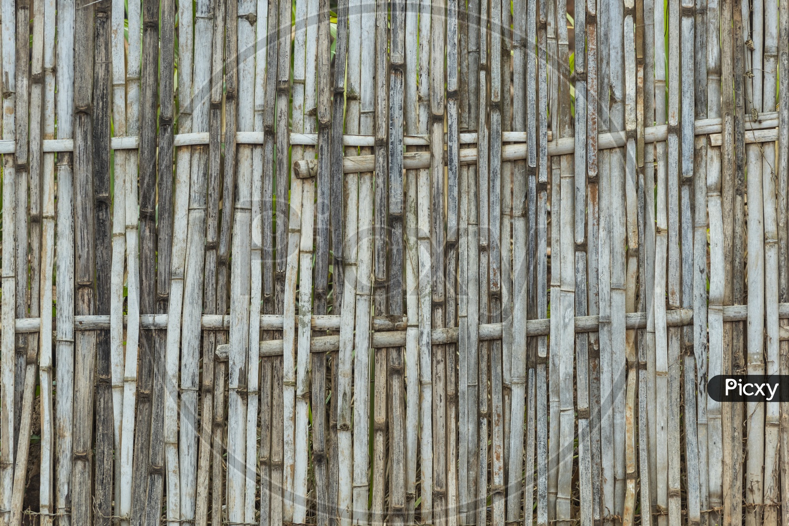 Native Thai style bamboo wall  in Country Side Rural Villages