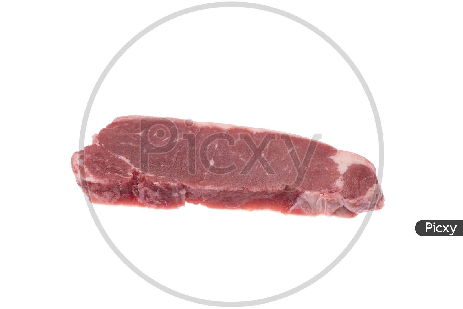 Fresh raw beef steak  isolated on white