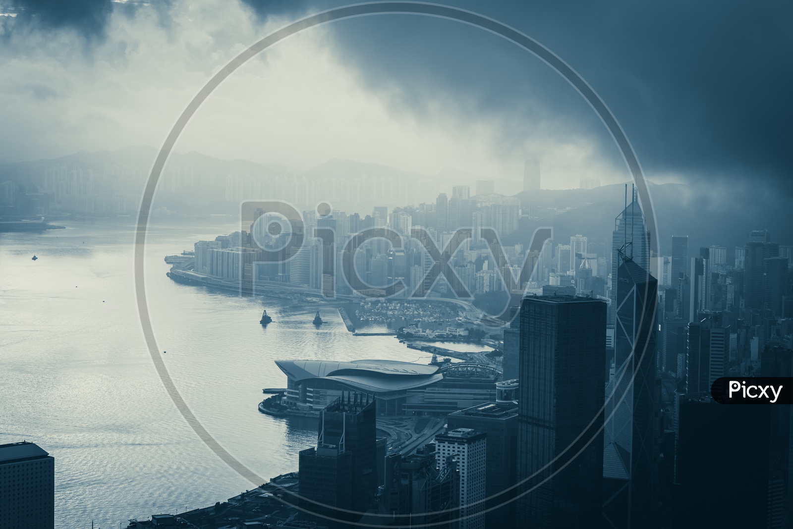 Image of A Hong Kong cityscape in morning-RV028523-Picxy