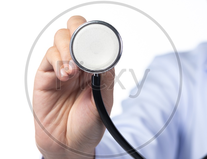 Doctor  Checking With Stethoscope