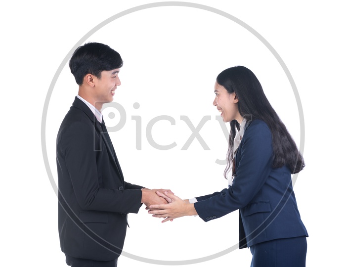 Business Approval Concept With Partners Shaking Hands After  Deal