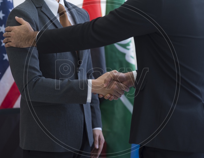 Businessman during a handshake