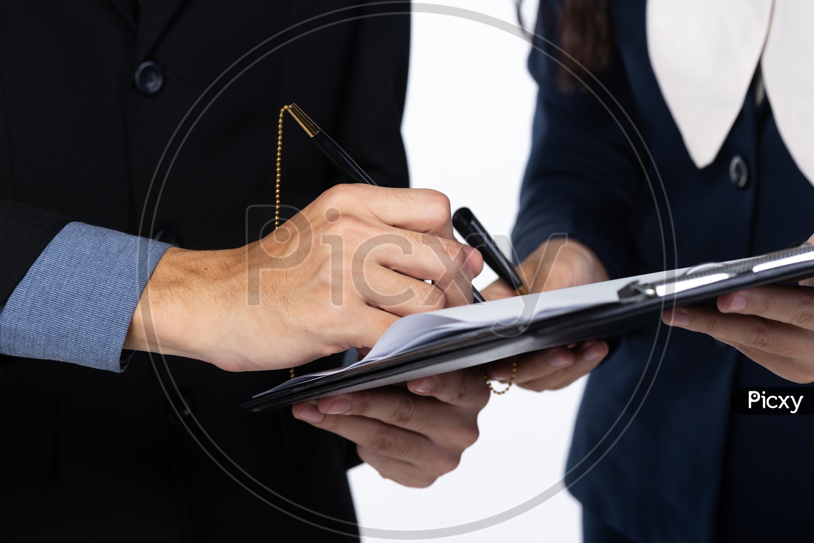 Businessman Singing On Documents As a Approval  gesture For Dealings  Closeup