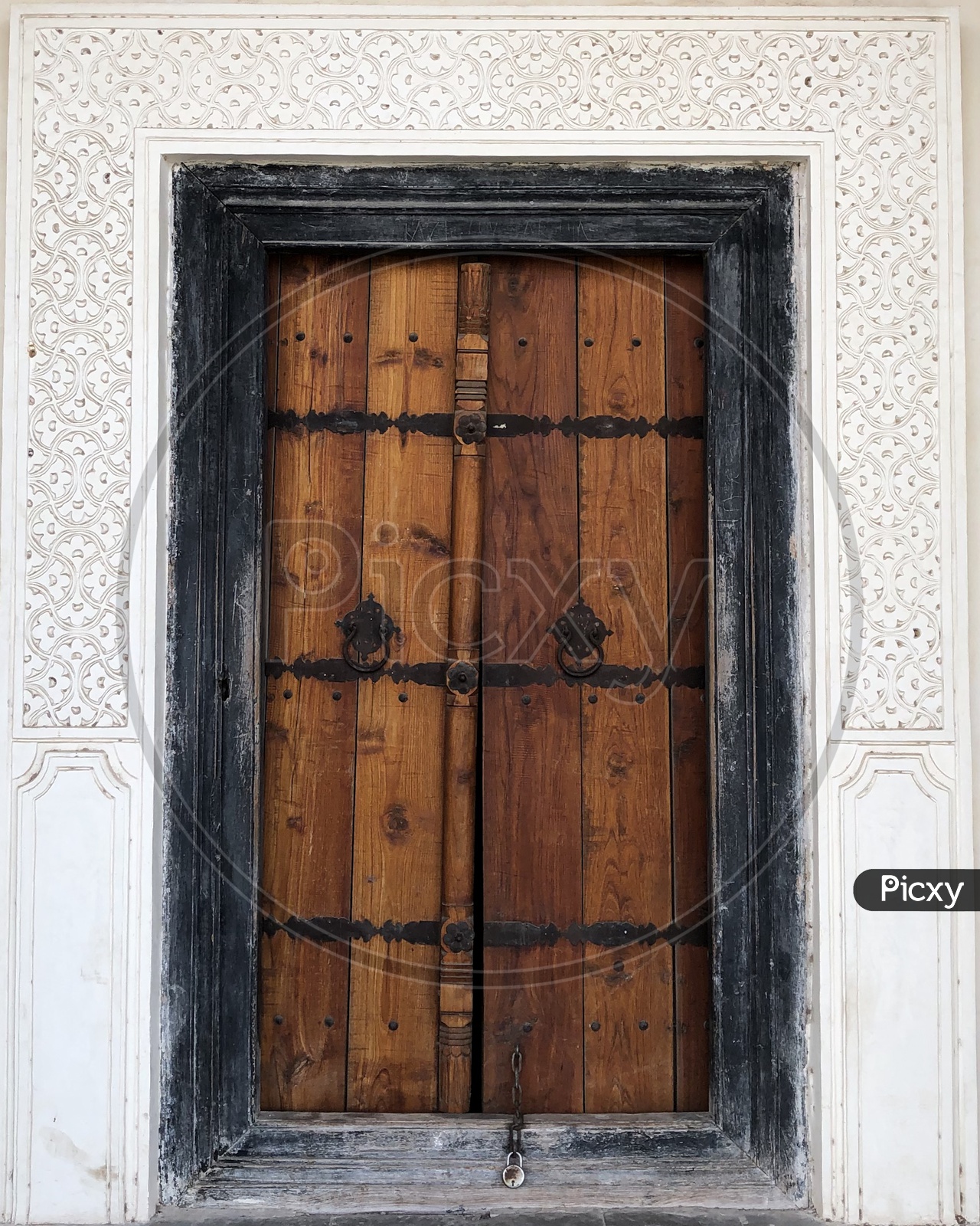 Wooden Door of ancient historical building