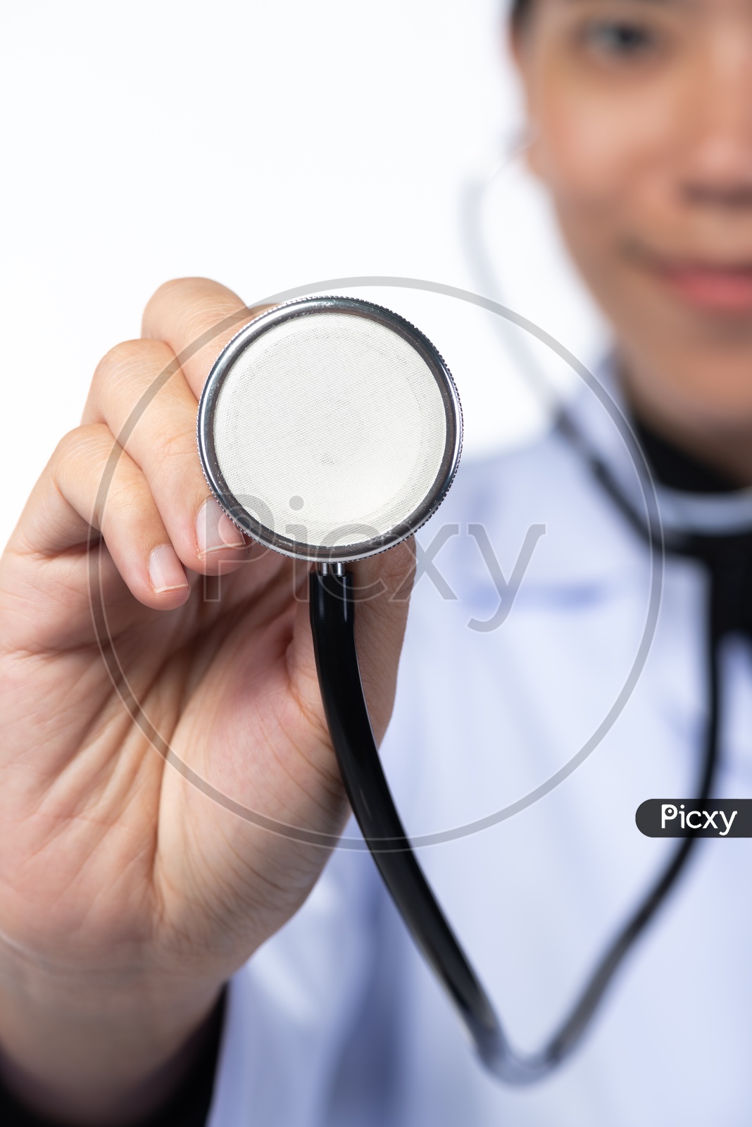 Doctor Showing Stethoscope Closeup