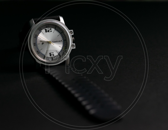 Fastrack watch with black background