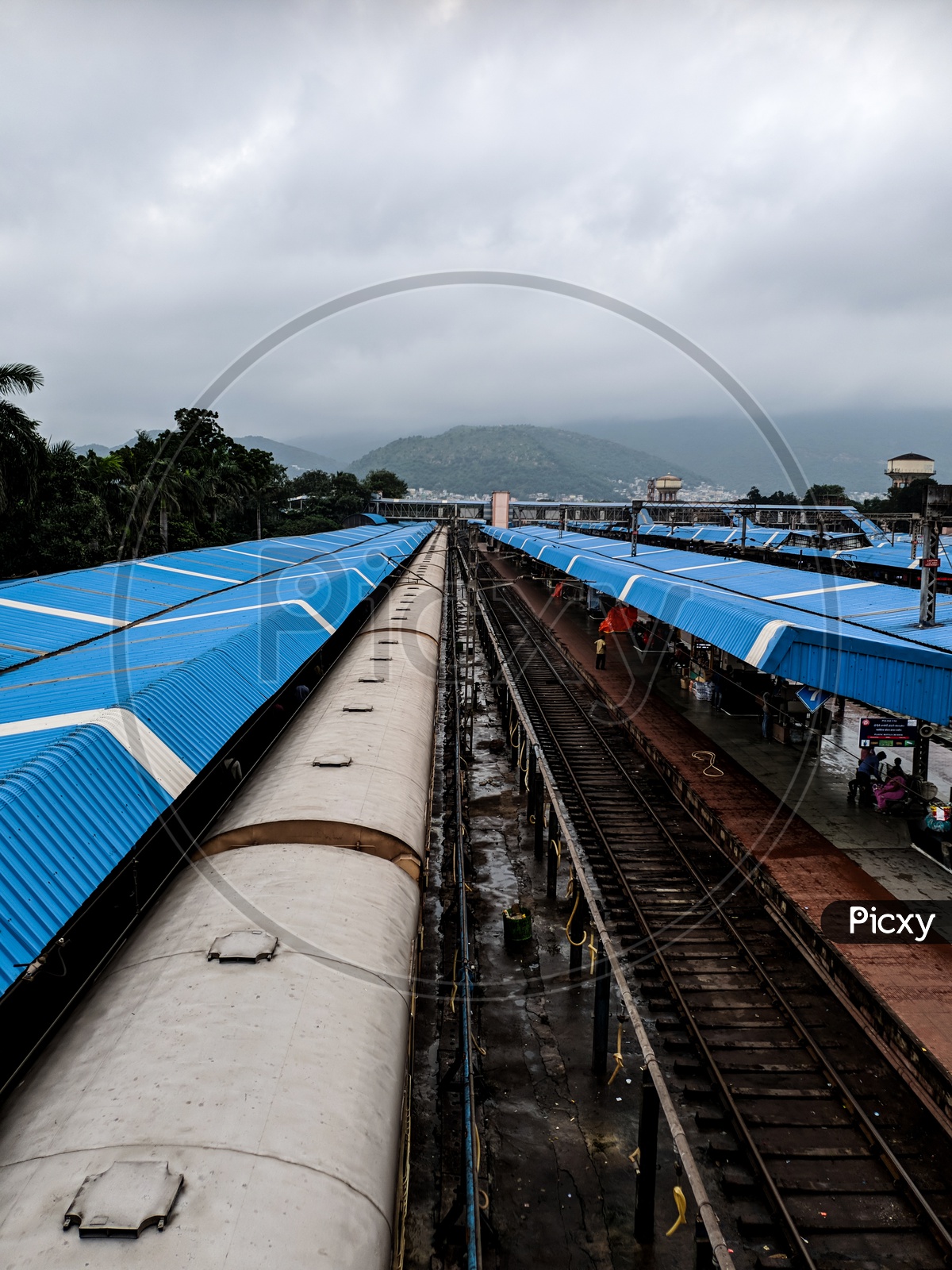 Visakhapatnam Railway Station on a cloudy evening