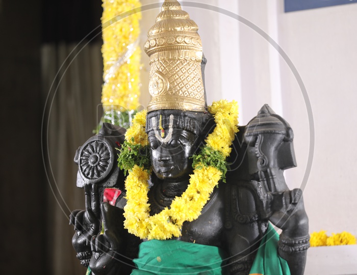 A Hindu God Statue in a temple