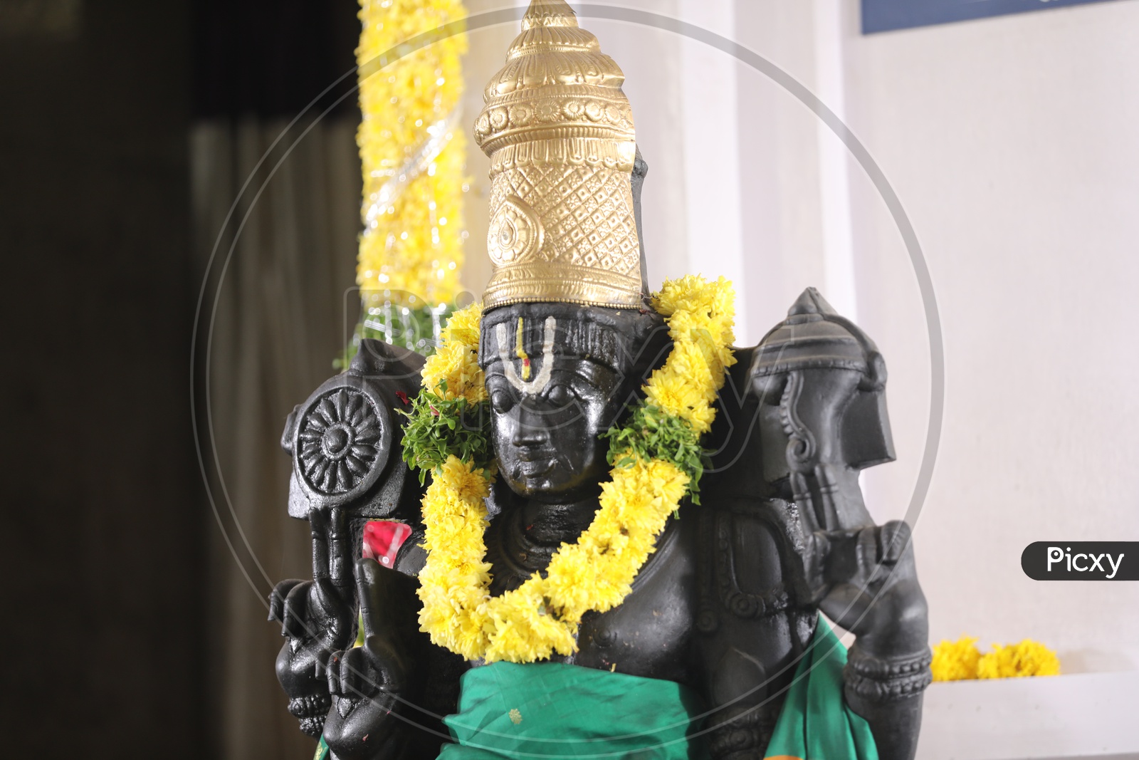 A Hindu God Statue in a temple