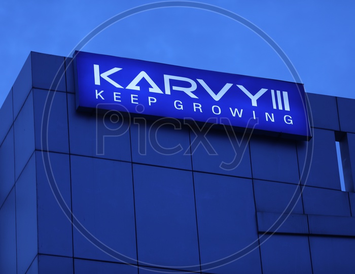 KARVY  corporate  Office Name  on Building