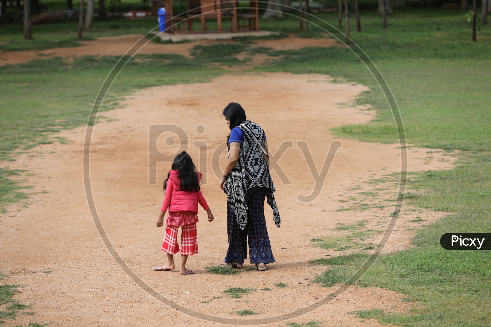 Young Indian Mother with Her daughter