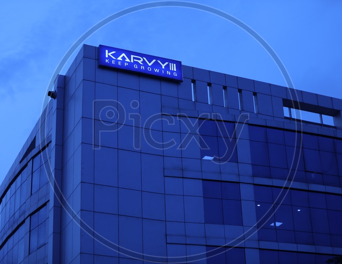 KARVY  corporate  Office Name  on Building
