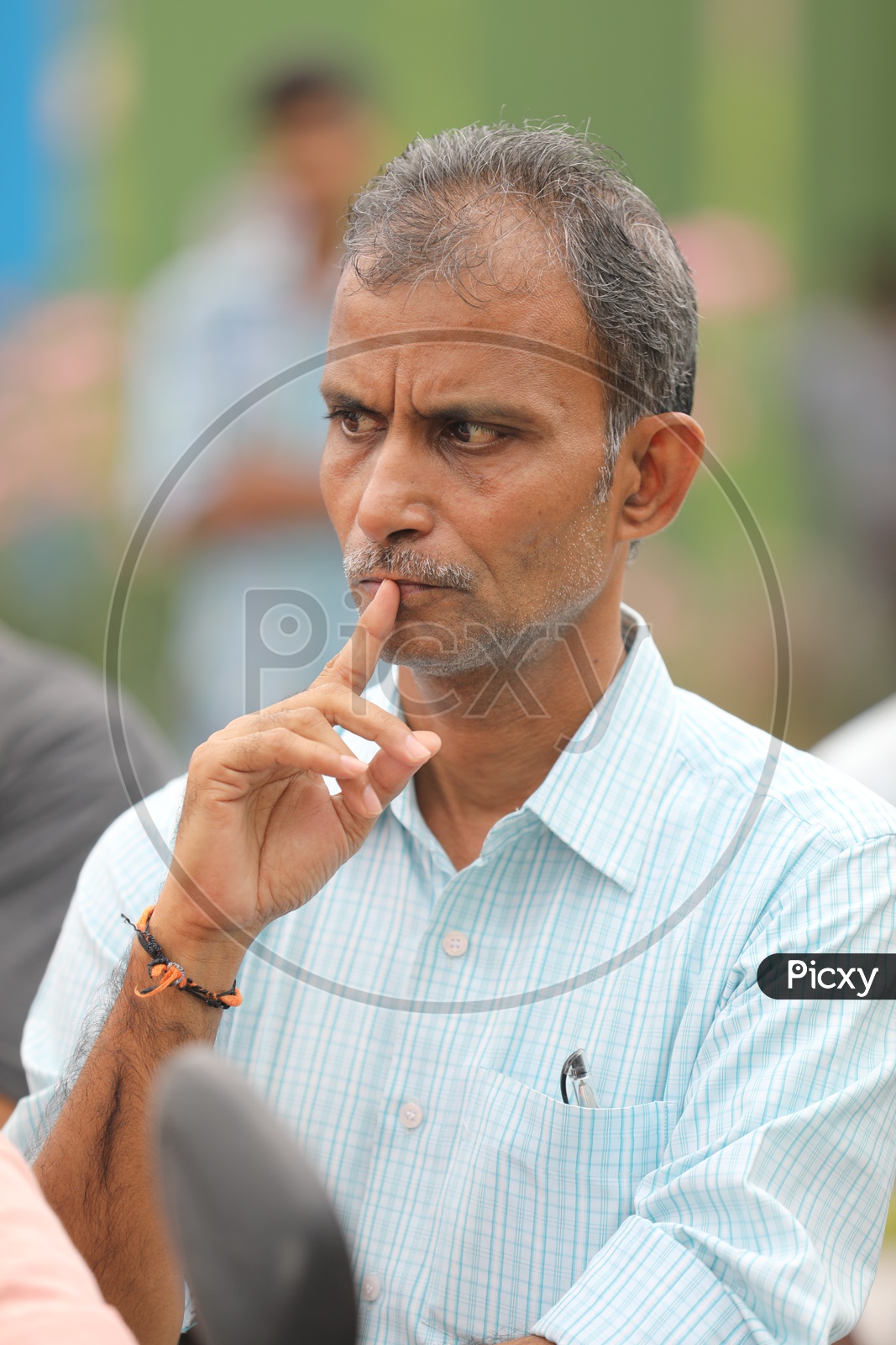 Indian Man With an Expression  Thinking