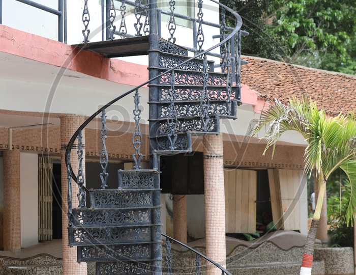 Iron Curved Staircase