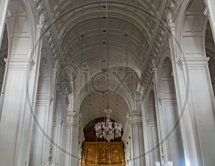 Interior Architecture of Se Cathedral church