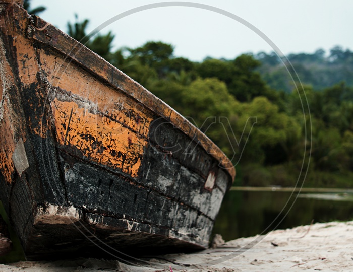 Wrecked fisherman boat