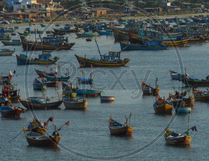 Fishing Boats in Mui Ne, Vietnam