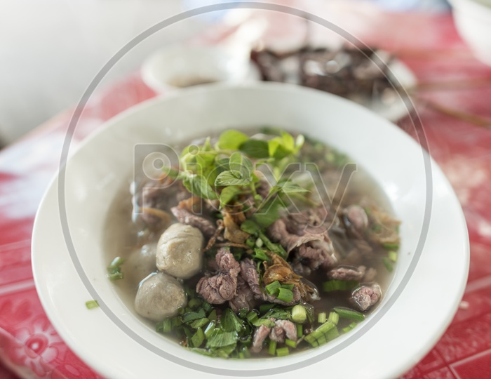 Traditional Vietnamese Beef Soup Pho