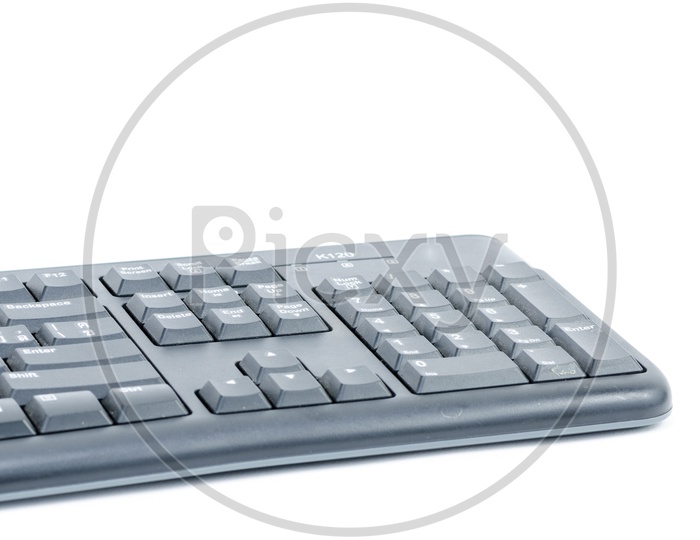 Keyboard Over an isolated White Background