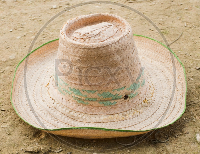A  hat on the ground