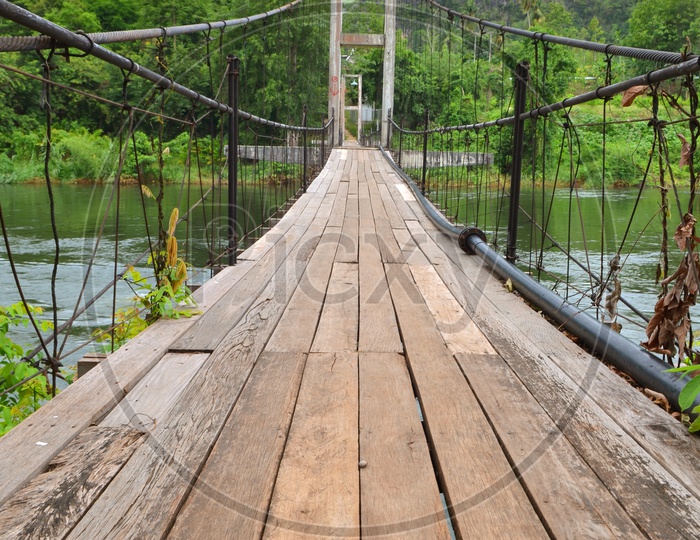 Bridge way to the jungle, Kwa river, Thailand