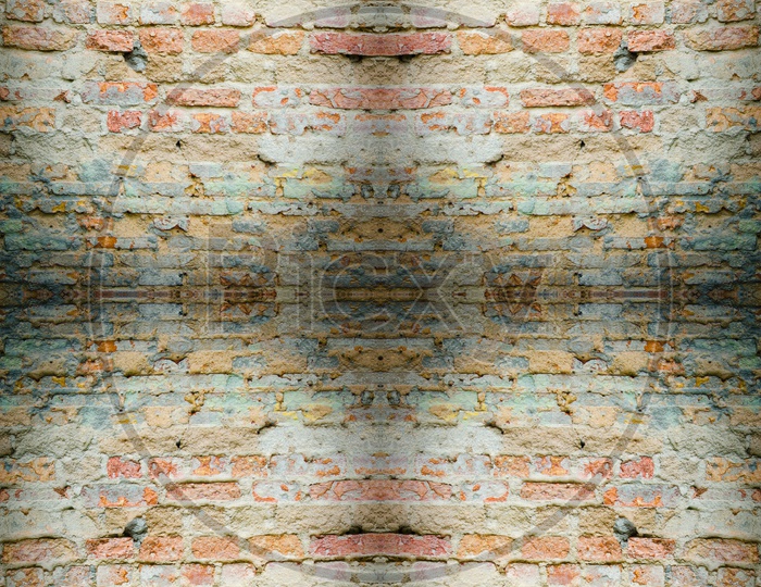 Abstract Background With Brick Wall With Vintage Filter