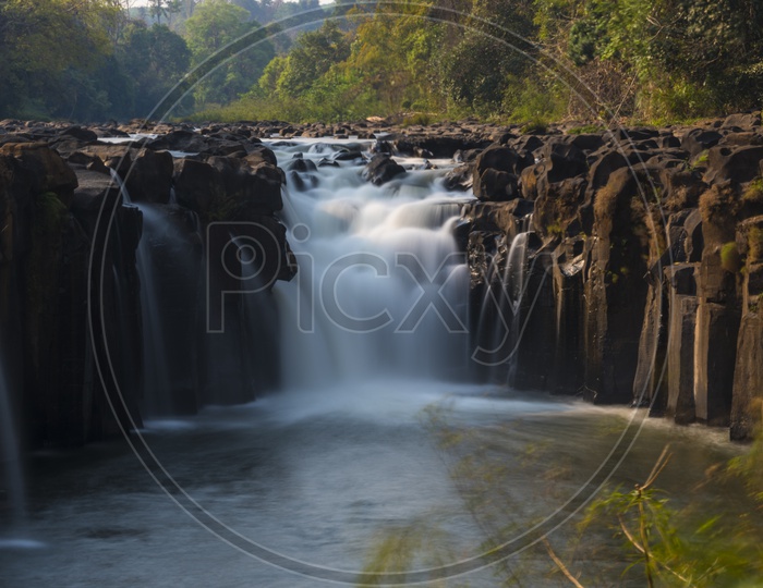Long exposure of Laos Waterfalls