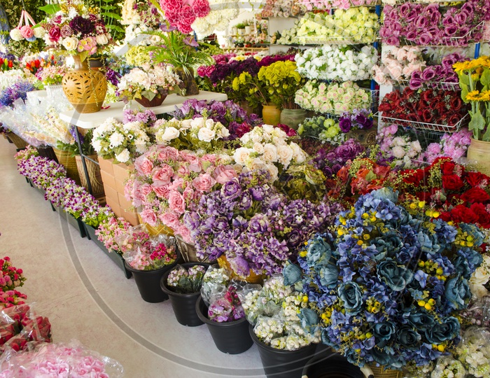 A Thailand flower stall