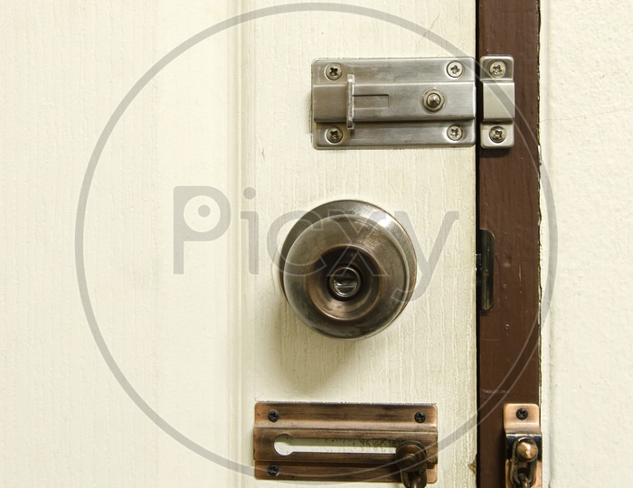 Old antique door and door handle
