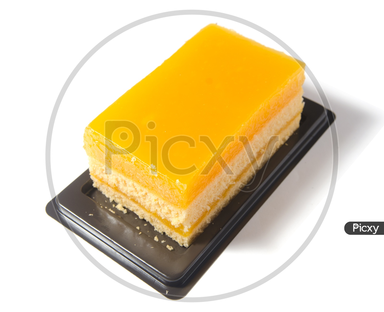 An orange cheesecake
