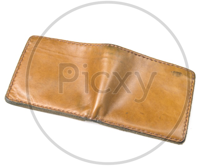 An open Brown wallet