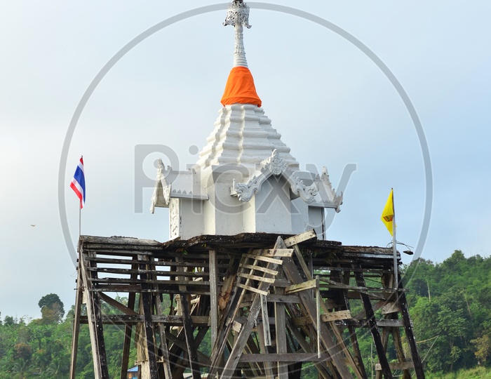 A Pagoda in the Thailand river