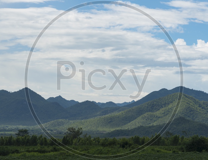View of mountains in Thailand national park
