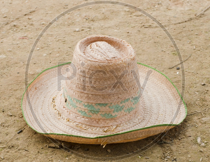 A sombrero hat on the ground