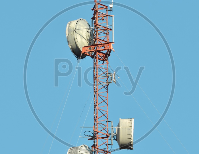 Mobile phone communication antenna tower