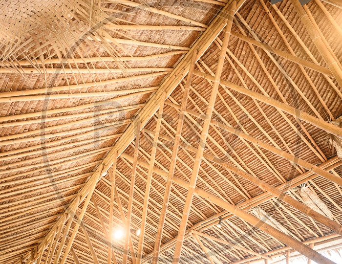A bamboo roof in Thai Cafe