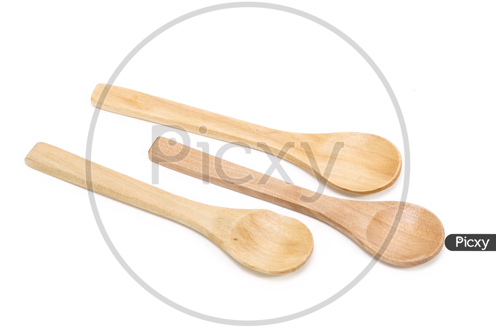 Wooden Spoons isolated on white background