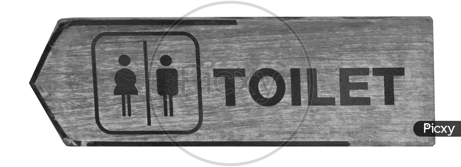 A Toilet signage on the wall
