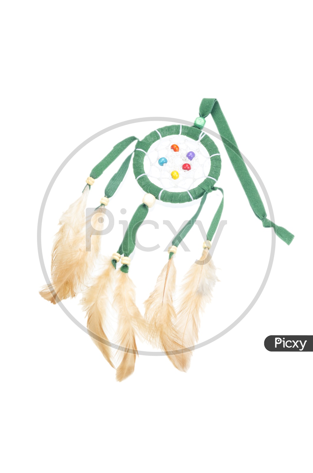 Beautiful dream catcher isolated on white with clipping path