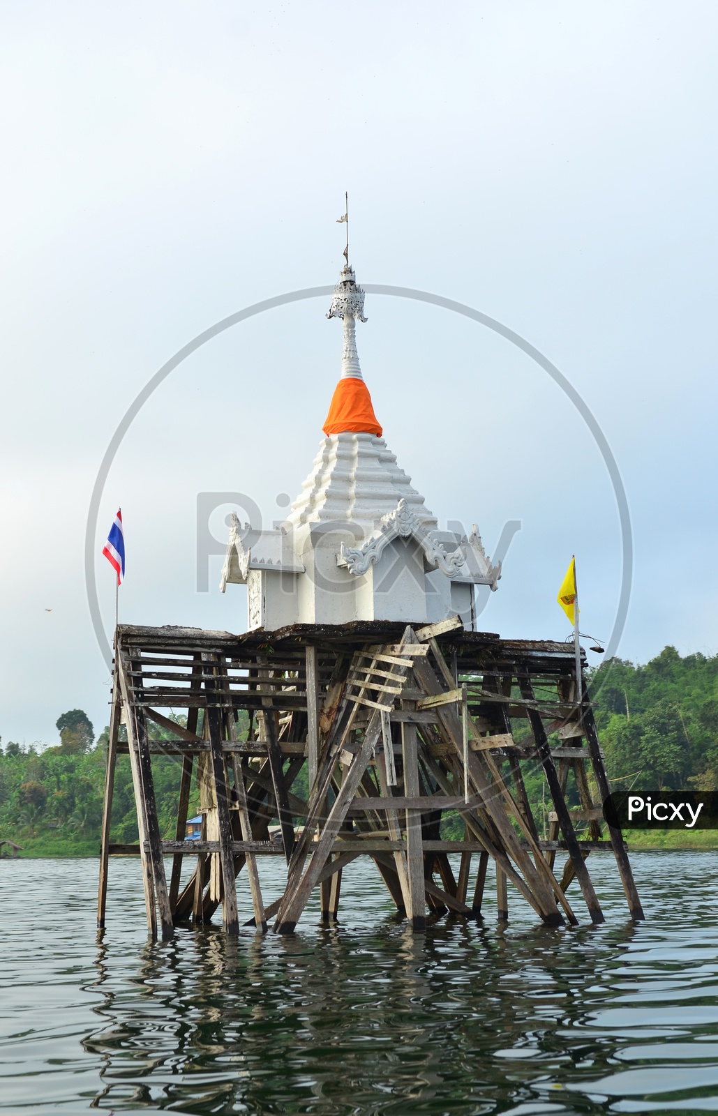 A Pagoda in the Thailand river
