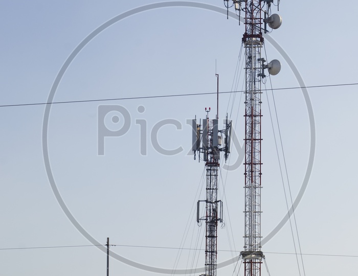 View of Cell Phone Signal Towers