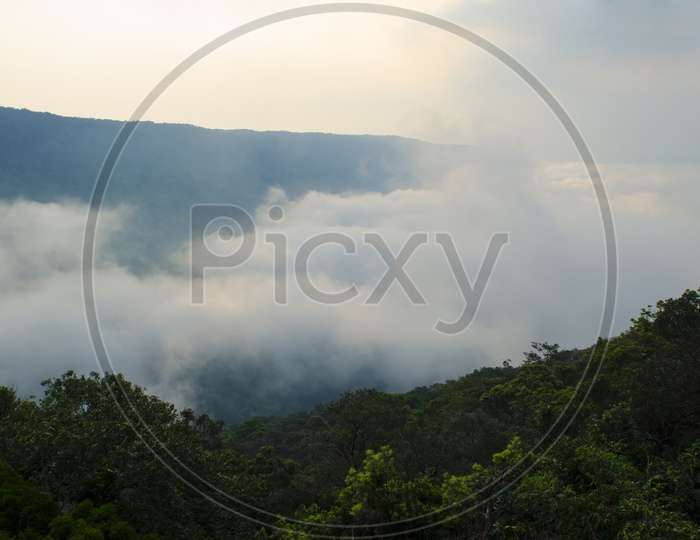 Panorama View Pha Deaw Dai Cliffs of The Khao Yai National Park in Thailand