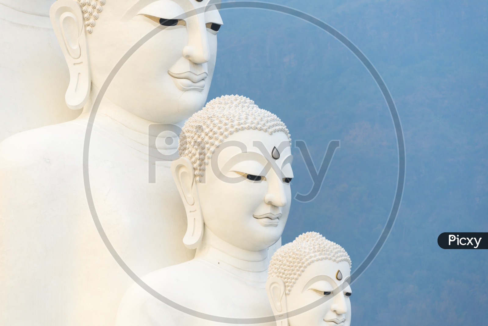 Five Buddha statue in Wat Pha Sorn Kaew temple, Thailand