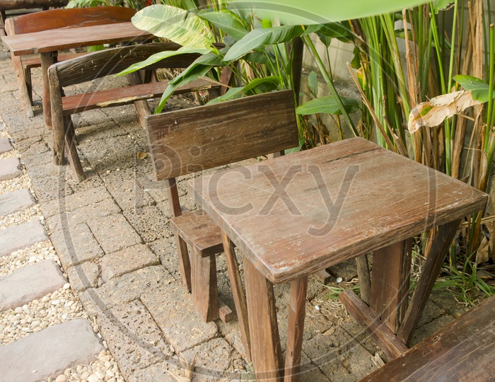 A Vintage Seating arrangement in Thai Coffee Shop