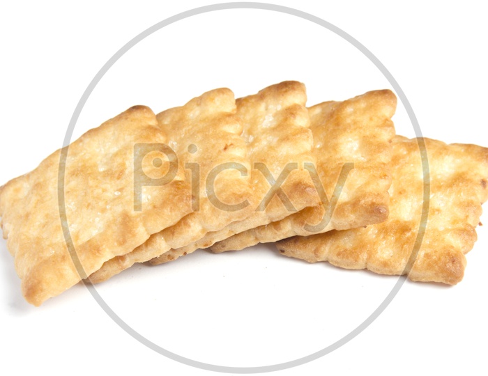 A bunch of cracker biscuits