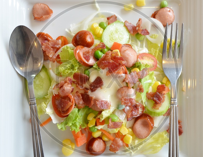 Salad With Beef Pieces