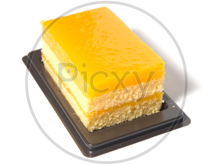 Orange cake served in a plate