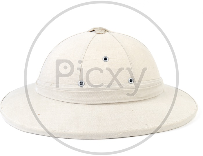 African hunter hat on white background